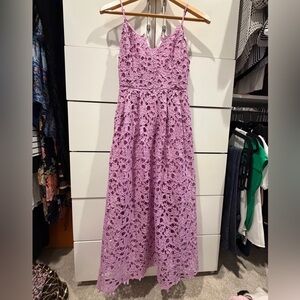 Astr Lilac Lace Dress